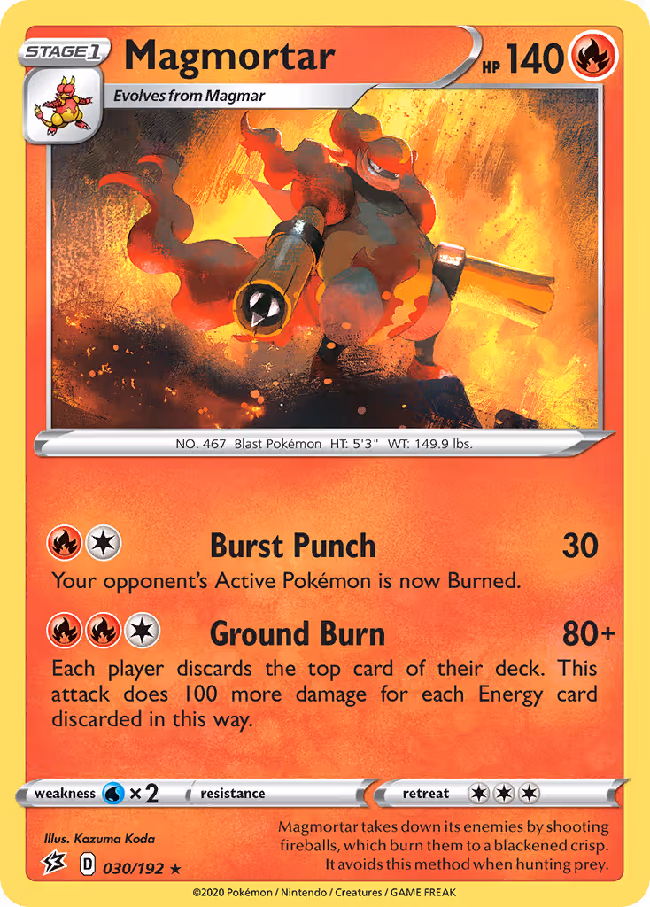 Magmortar 30/192 Pokemon card