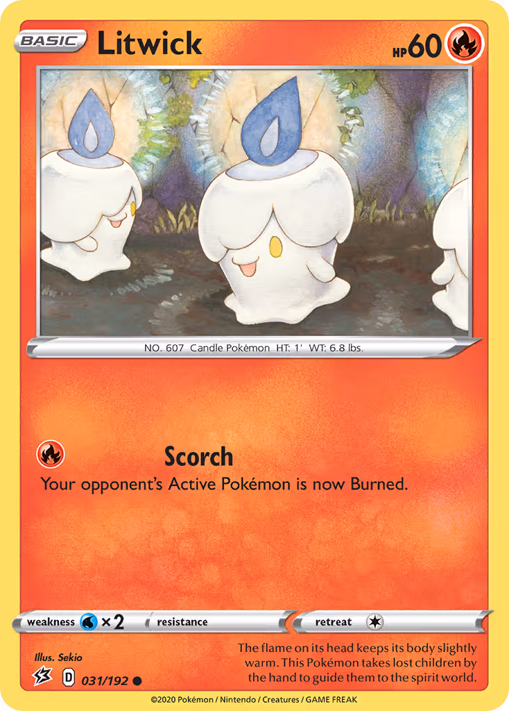 Litwick 31/192 Pokemon card