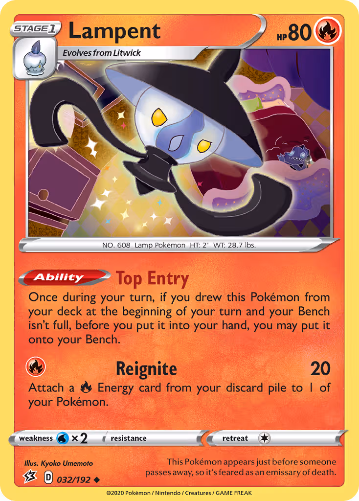 Lampent 32/192 Pokemon card