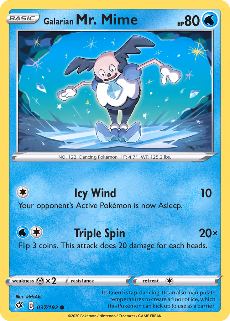 Galarian Mr. Mime 37/192 Pokemon card
