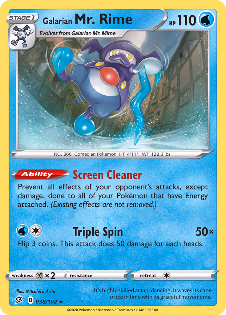 Galarian Mr. Rime 38/192 Pokemon card