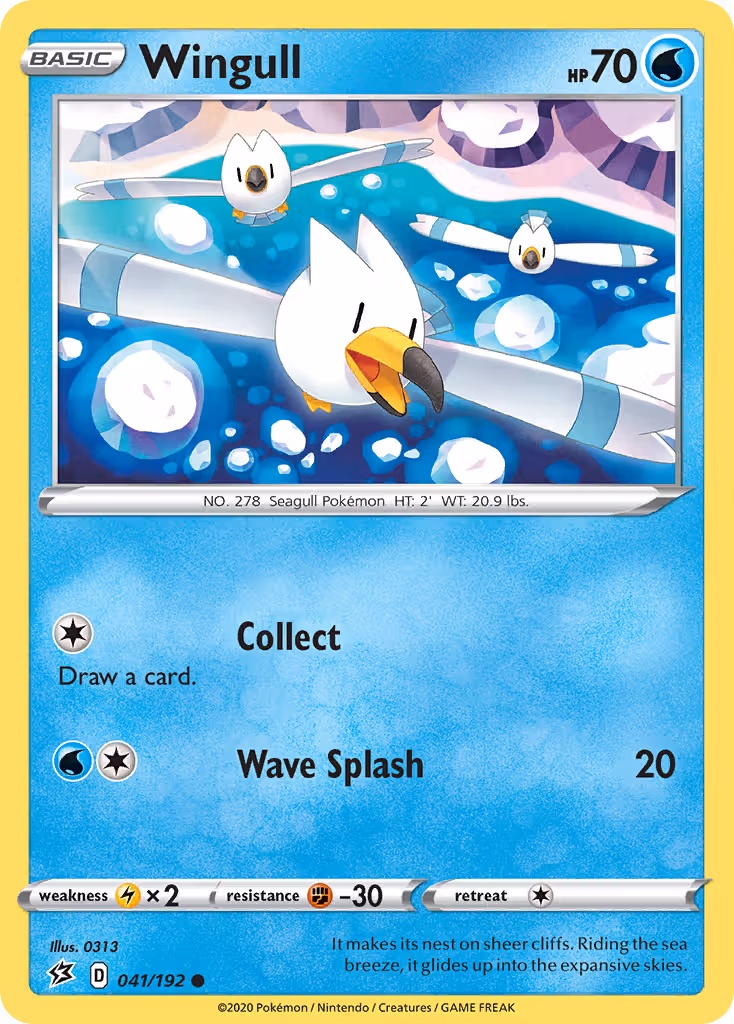 Wingull 41/192 Pokemon card