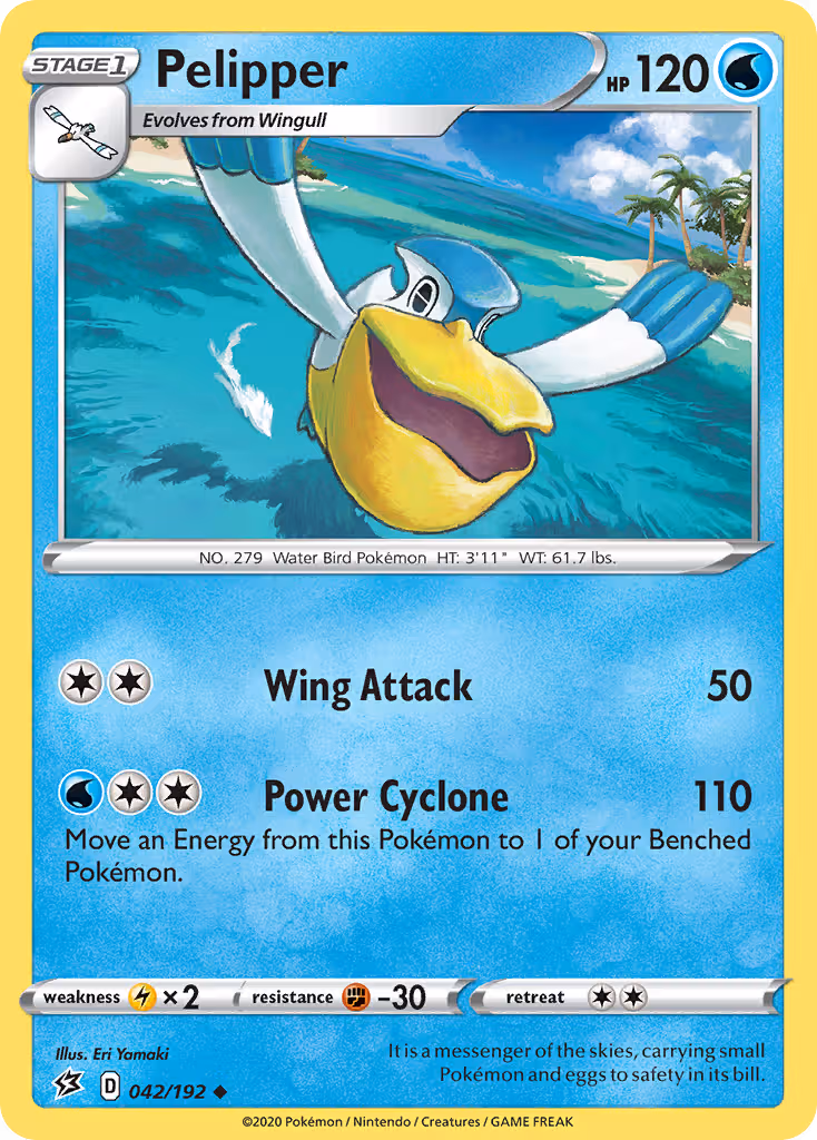 Pelipper 42/192 Pokemon card