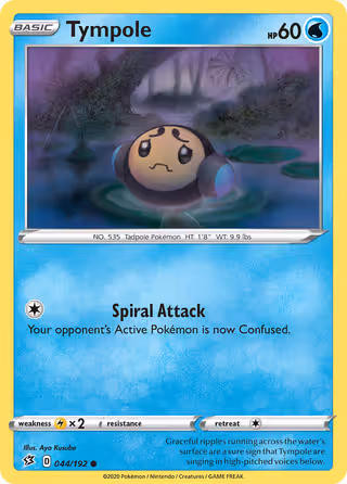 Tympole 44/192 Pokemon card