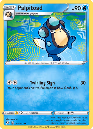 Palpitoad 45/192 Pokemon card
