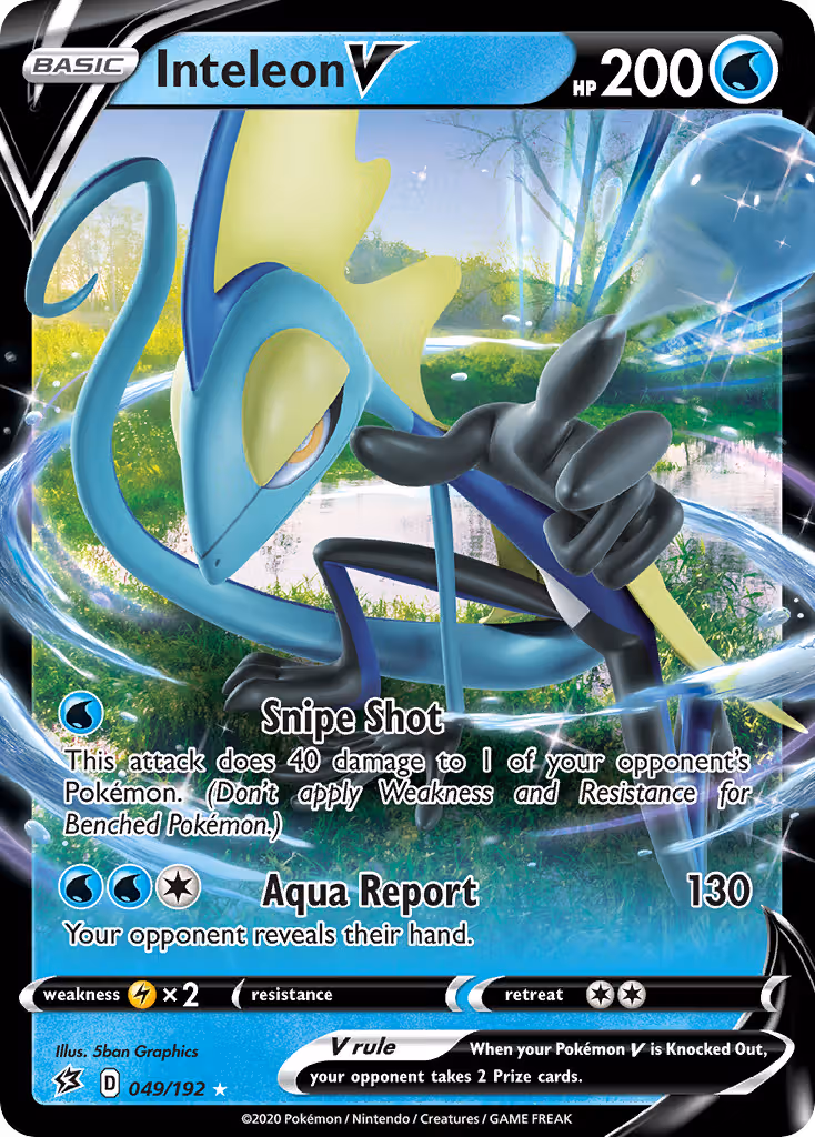 Inteleon V 49/192 Pokemon card