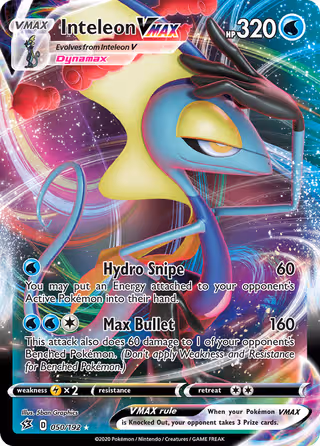 Inteleon VMAX 50/192 Pokemon card