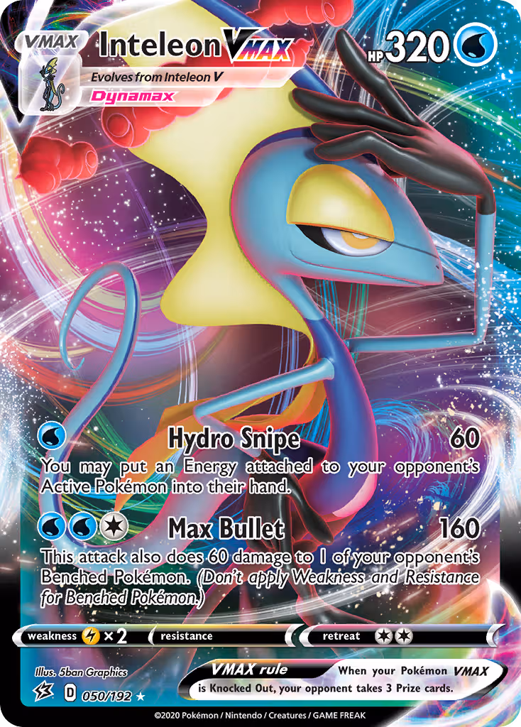 Inteleon VMAX 50/192 Pokemon card