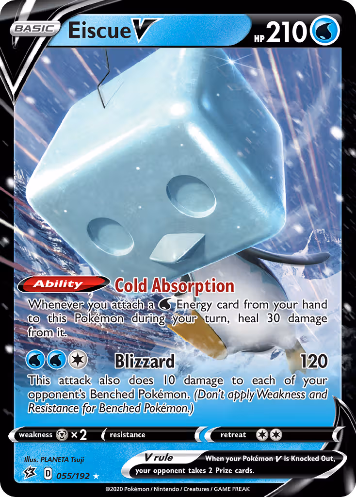 Eiscue V 55/192 Pokemon card