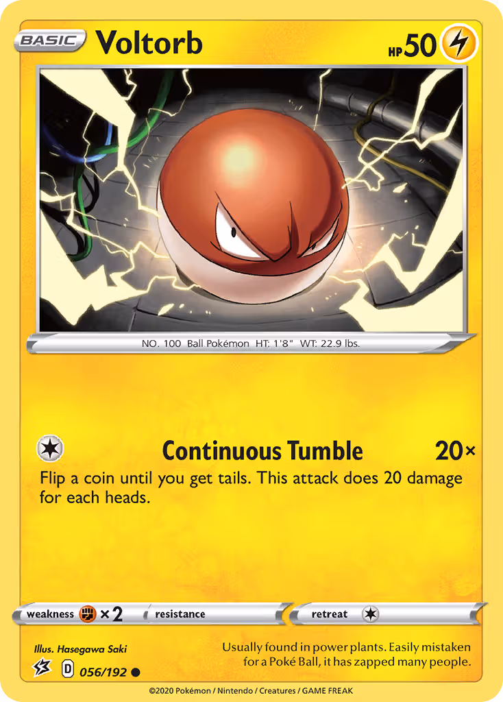 Voltorb 56/192 Pokemon card