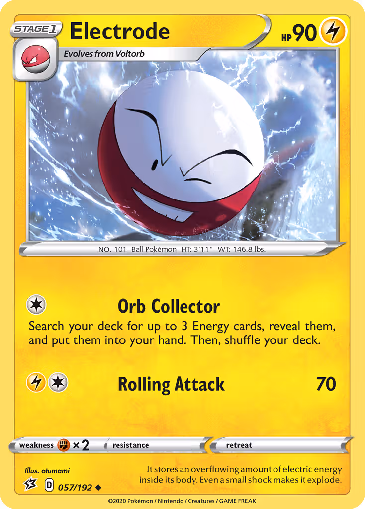 Electrode 57/192 Pokemon card
