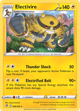 Electivire 59/192 Pokemon card