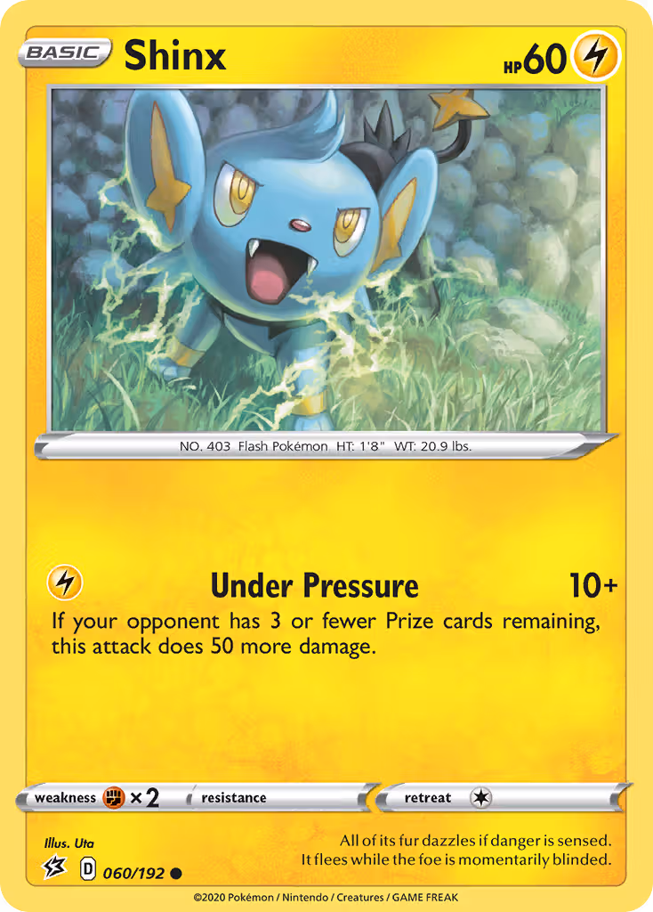 Shinx 60/192 Pokemon card