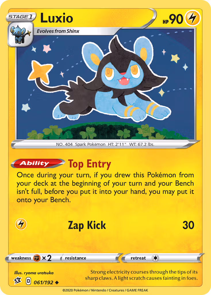 Luxio 61/192 Pokemon card