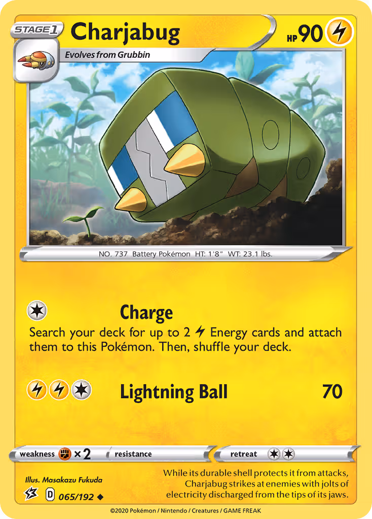 Charjabug 65/192 Pokemon card