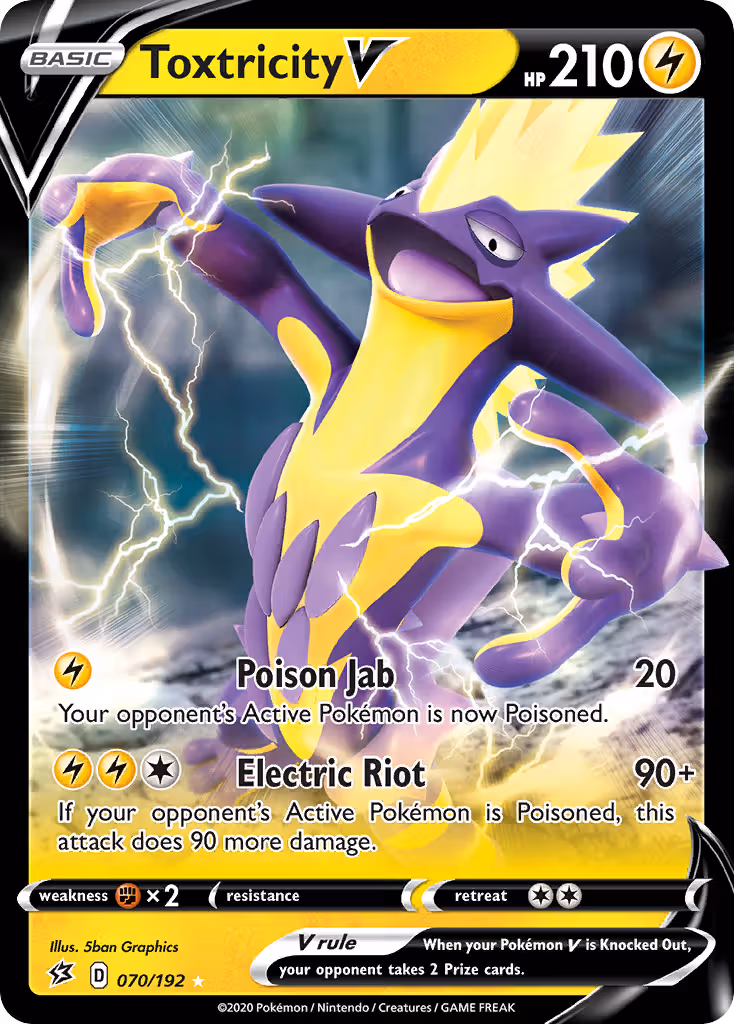 Toxtricity V 70/192 Pokemon card