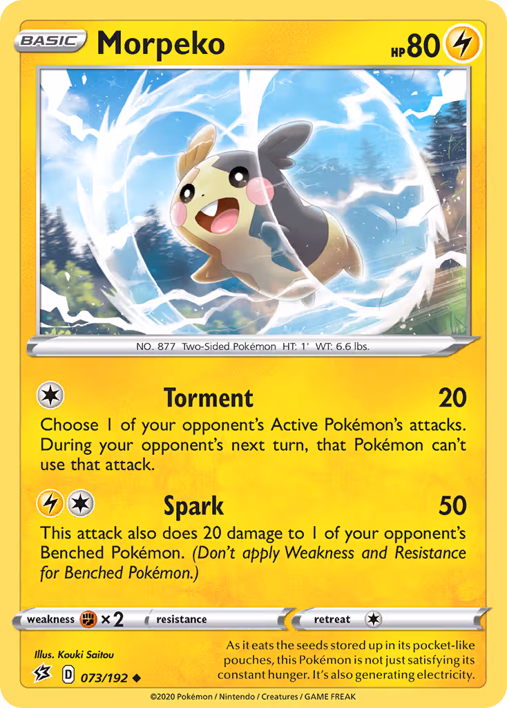 Morpeko 73/192 Pokemon card