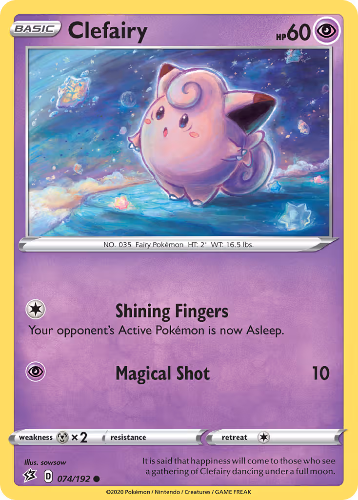 Clefairy 74/192 Pokemon card