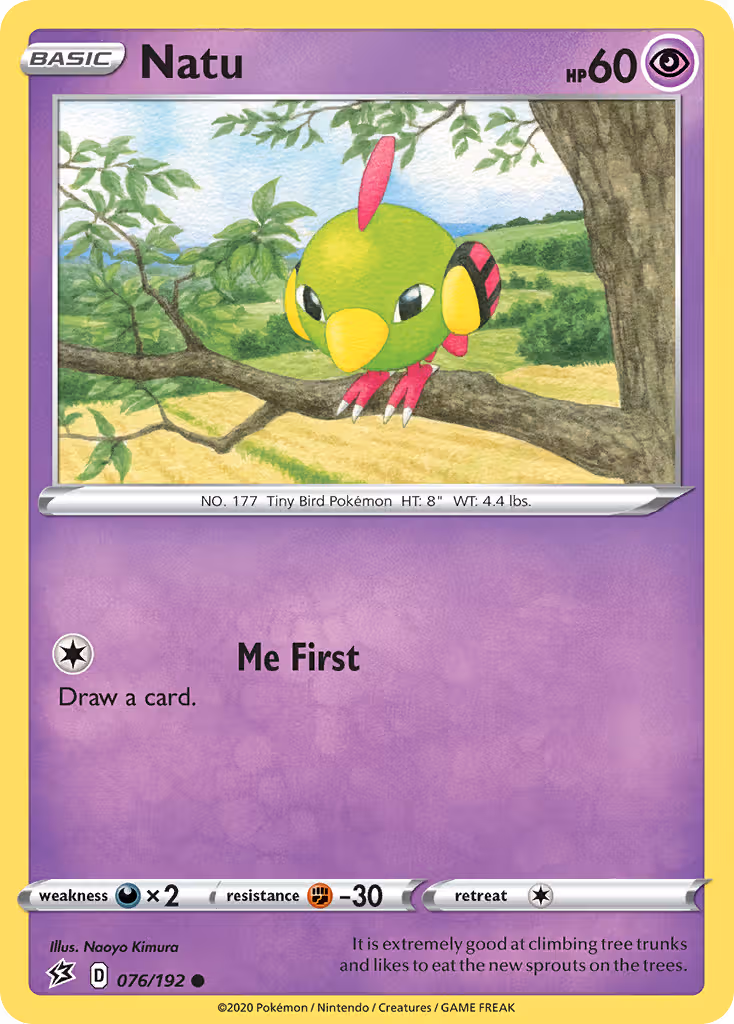 Natu 76/192 Pokemon card