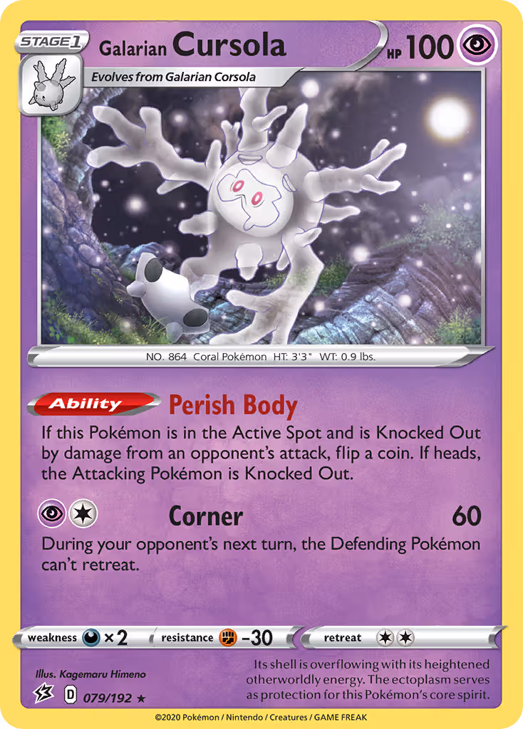 Galarian Cursola 79/192 Pokemon card