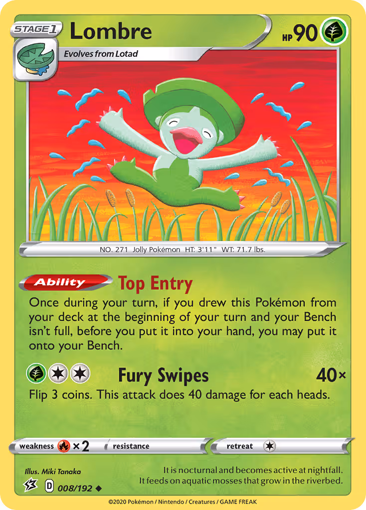 Lombre 8/192 Pokemon card