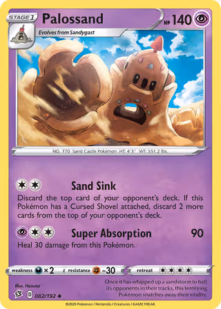 Palossand 82/192 Pokemon card