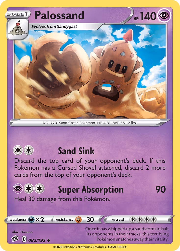 Palossand 82/192 Pokemon card