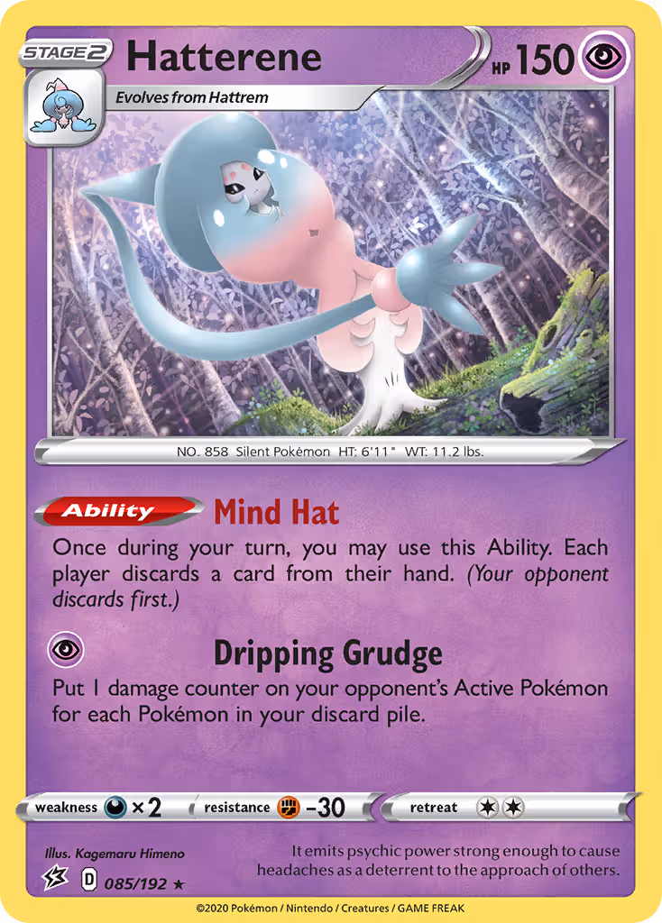 Hatterene 85/192 Pokemon card