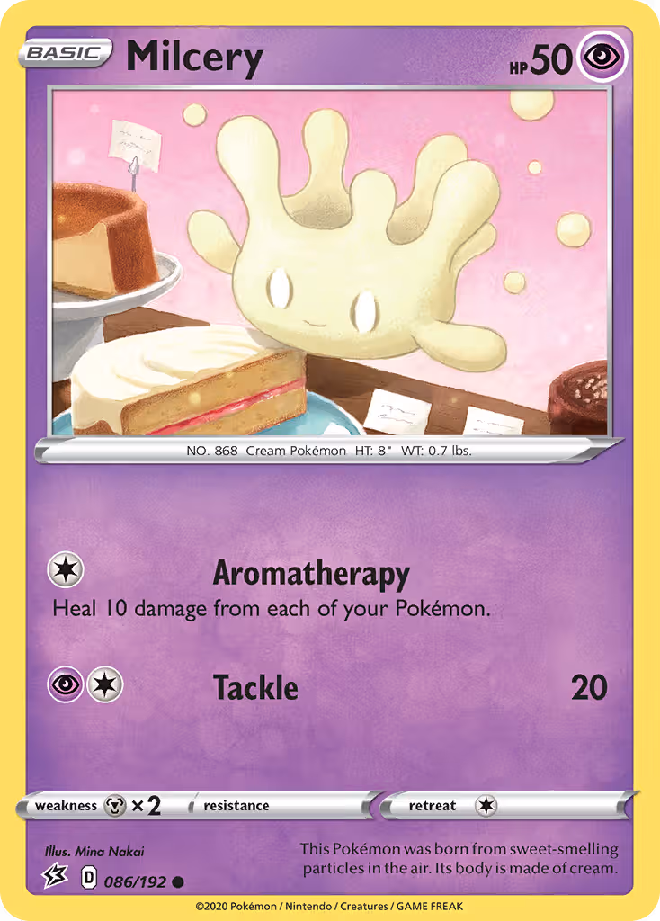 Milcery 86/192 Pokemon card