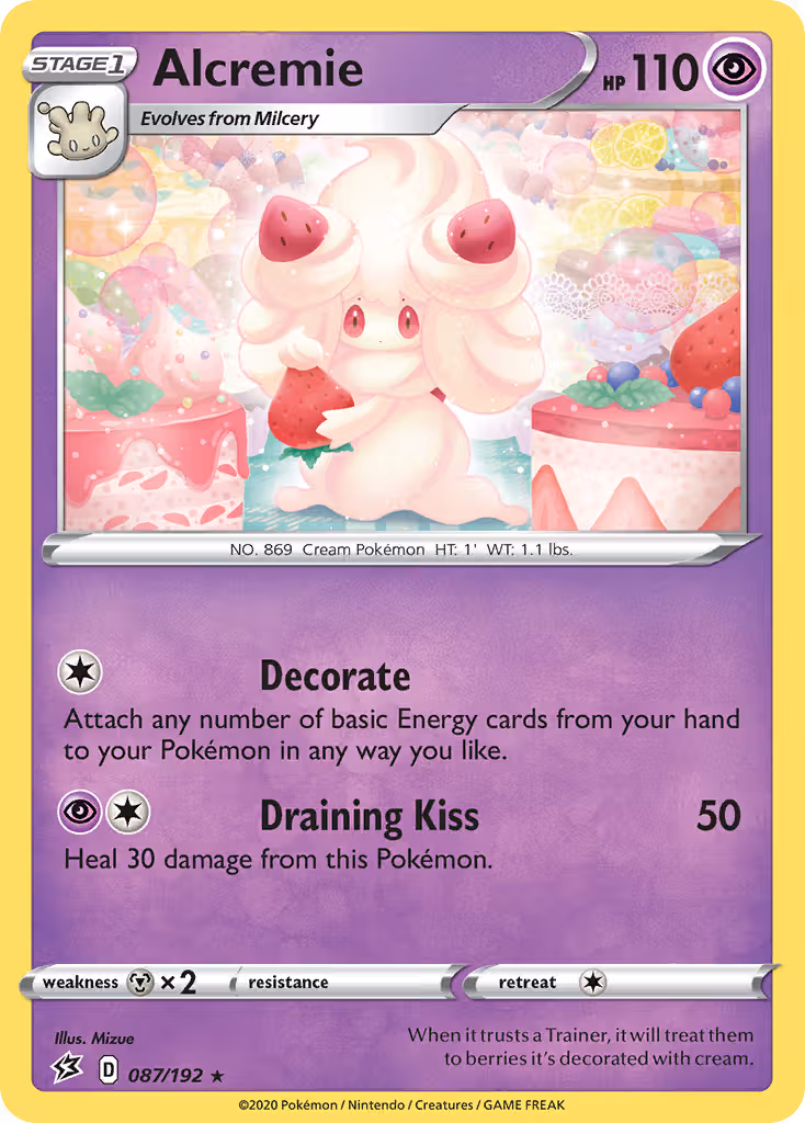 Alcremie 87/192 Pokemon card