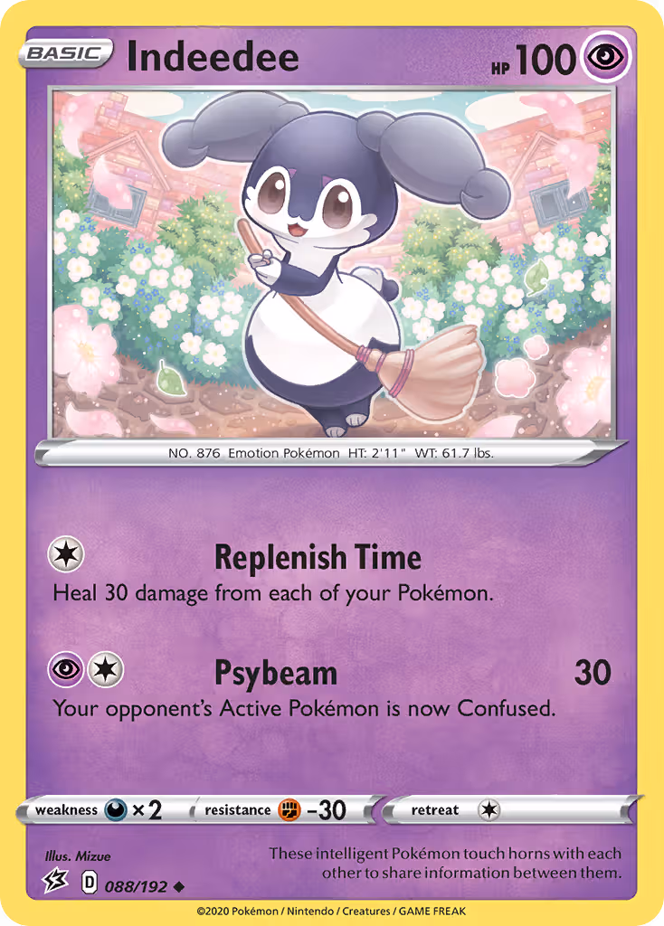 Indeedee 88/192 Pokemon card