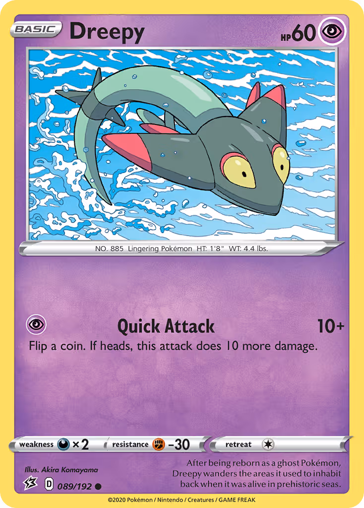 Dreepy 89/192 Pokemon card