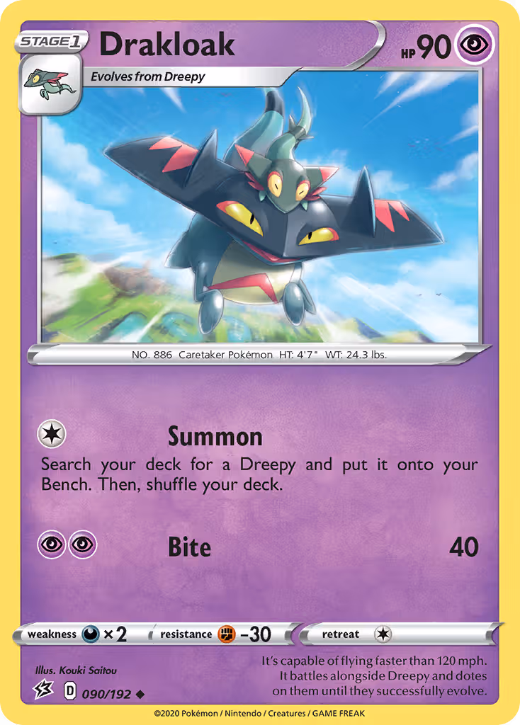 Drakloak 90/192 Pokemon card