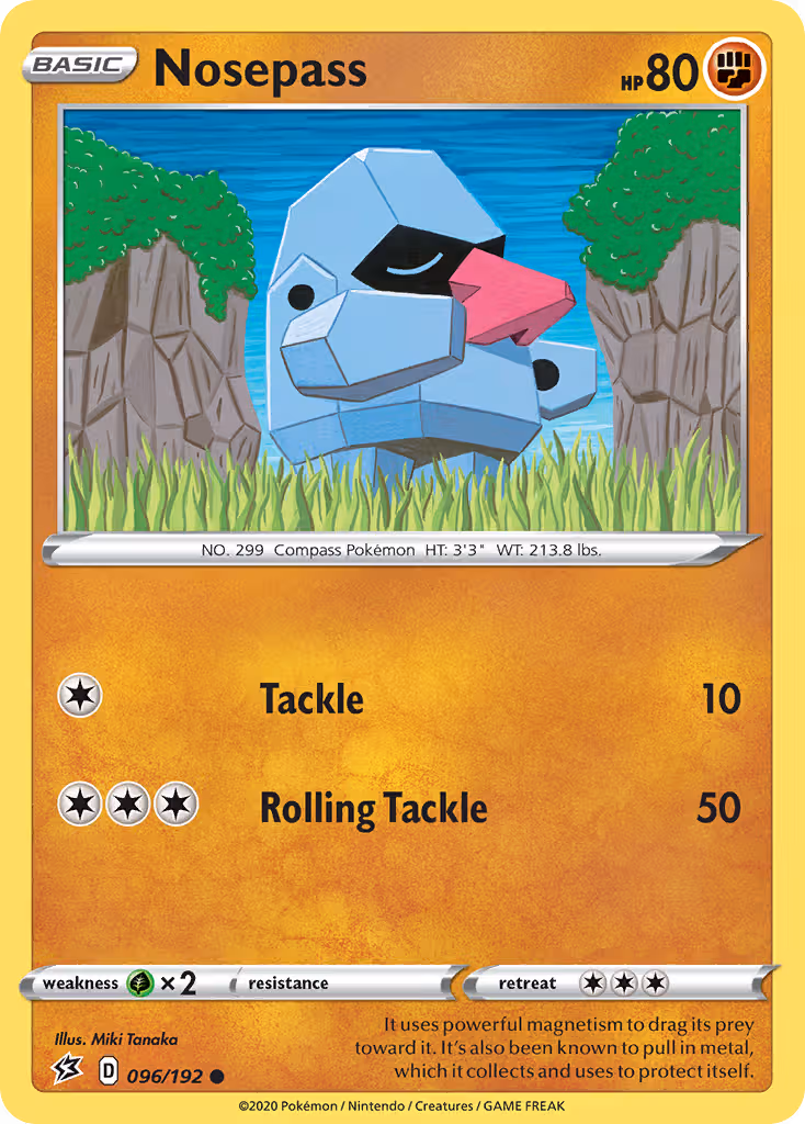 Nosepass 96/192 Pokemon card