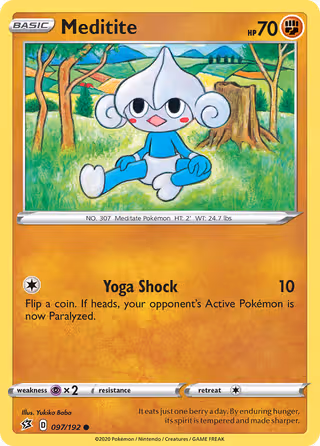 Meditite 97/192 Pokemon card