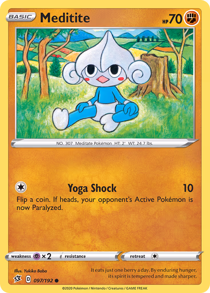 Meditite 97/192 Pokemon card