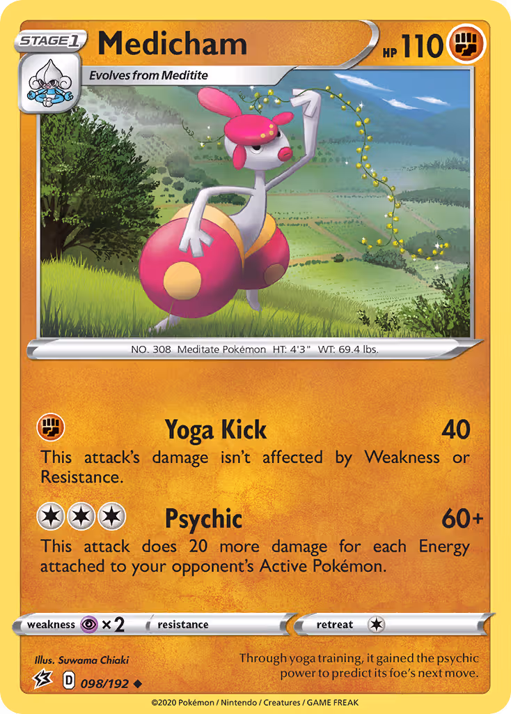 Medicham 98/192 Pokemon card