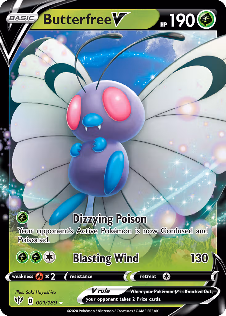 Butterfree V 1/189 Pokemon card