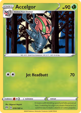 Accelgor 10/189 Pokemon card