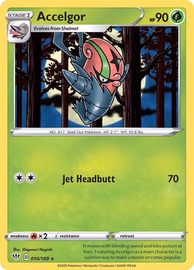 Accelgor 10/189 Pokemon card