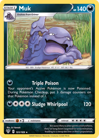 Muk 101/189 Pokemon card