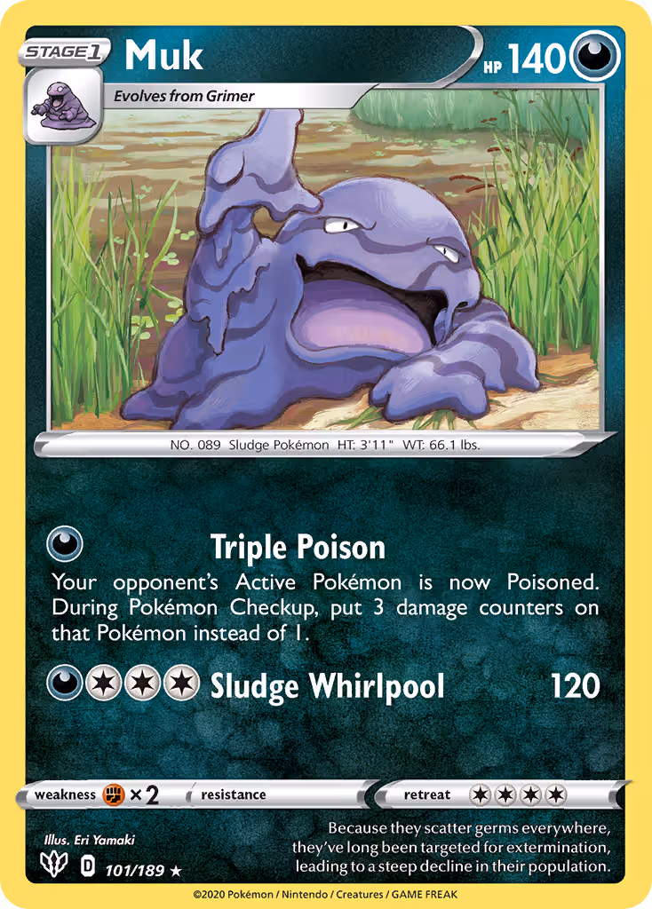 Muk 101/189 Pokemon card