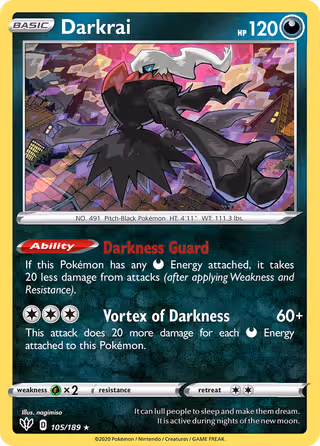 Darkrai 105/189 Pokemon card