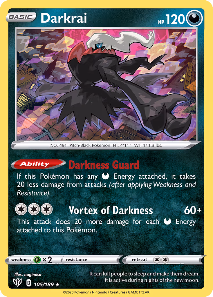 Darkrai 105/189 Pokemon card