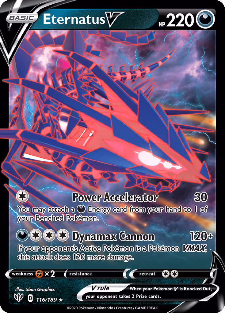 Eternatus V 116/189 Pokemon card