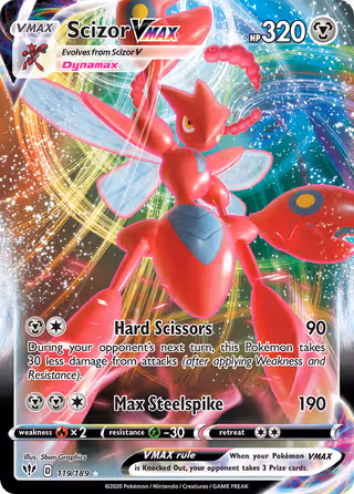 Scizor VMAX 119/189 Pokemon card