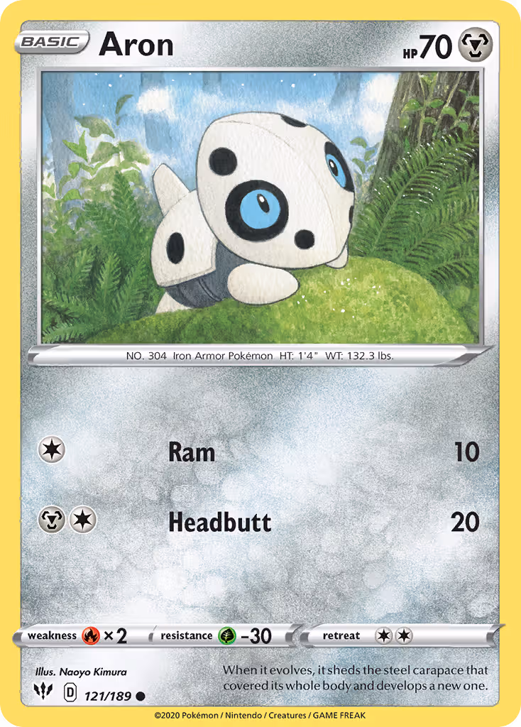 Aron 121/189 Pokemon card