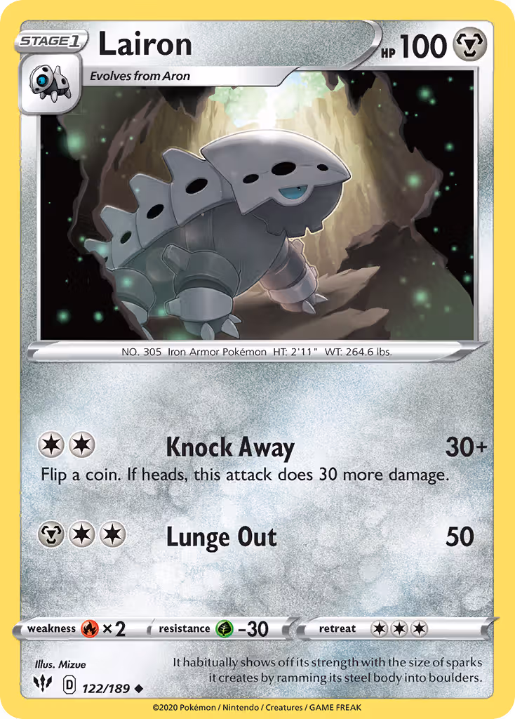 Lairon 122/189 Pokemon card