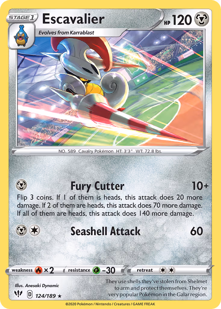 Escavalier 124/189 Pokemon card