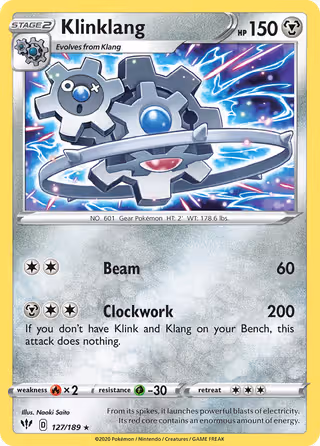Klinklang 127/189 Pokemon card